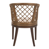 SAFAVIEH Theona Rattan Lattice Arm Chair - 22.3" W x 23" L x 31.3" H - 22Wx23Dx31H