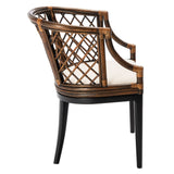 SAFAVIEH Theona Rattan Lattice Arm Chair - 22.3" W x 23" L x 31.3" H - 22Wx23Dx31H