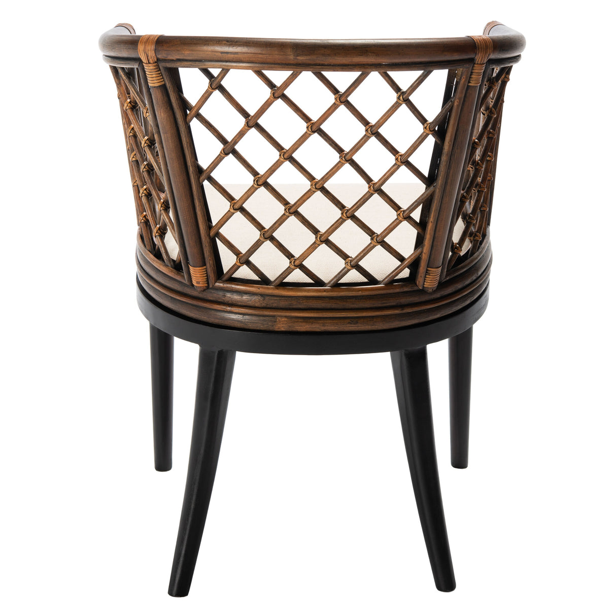 SAFAVIEH Theona Rattan Lattice Arm Chair - 22.3" W x 23" L x 31.3" H - 22Wx23Dx31H