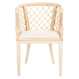 SAFAVIEH Theona Rattan Lattice Arm Chair - 22.3" W x 23" L x 31.3" H - 22Wx23Dx31H