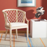 SAFAVIEH Theona Rattan Lattice Arm Chair - 22.3" W x 23" L x 31.3" H - 22Wx23Dx31H