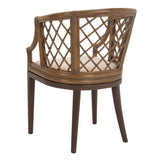 SAFAVIEH Theona Rattan Lattice Arm Chair - 22.3" W x 23" L x 31.3" H - 22Wx23Dx31H