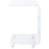 SAFAVIEH Thursa Acrylic Clear Bar Cart - 13.5" W x 15.5" L x 23" H - 14Wx16Dx23H