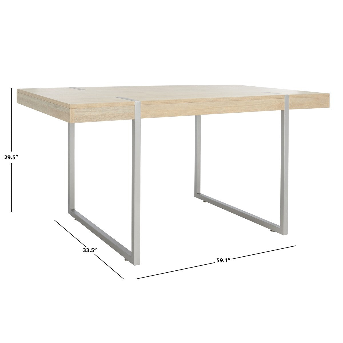 SAFAVIEH Thyra Modern Industrial Farmhouse Dining Table - 59 In. W x 33 In. D x 30 In. H - 59Wx33Dx30H