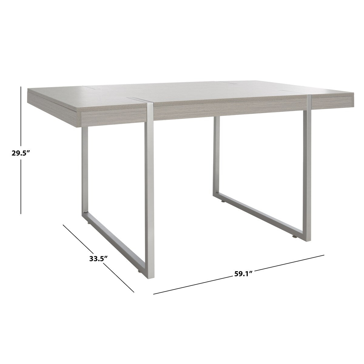 SAFAVIEH Thyra Modern Industrial Farmhouse Dining Table - 59 In. W x 33 In. D x 30 In. H - 59Wx33Dx30H