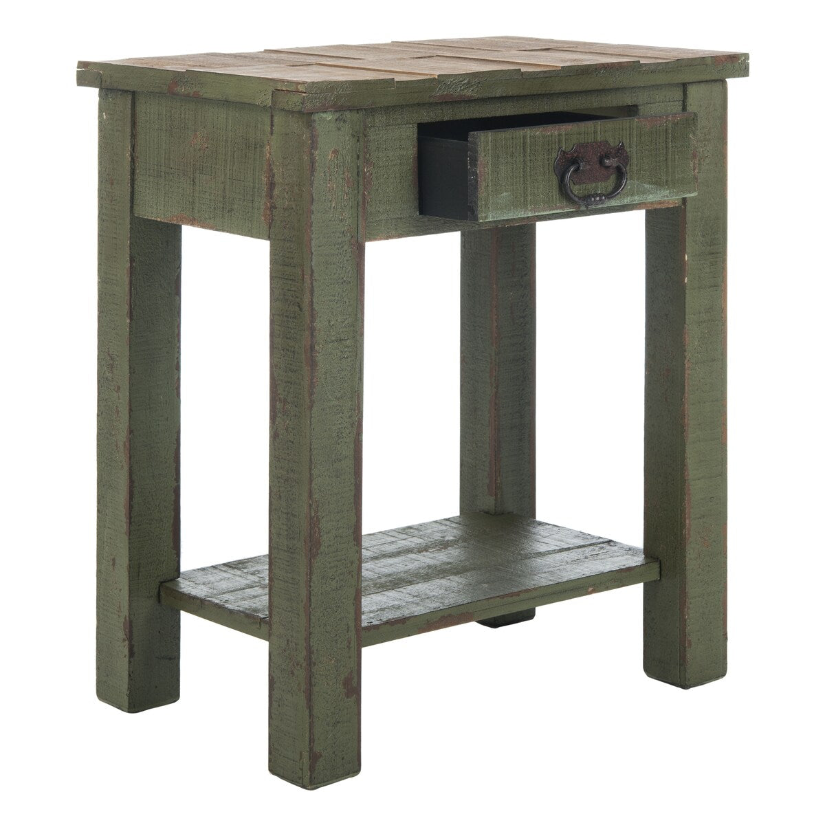 SAFAVIEH Tilda Antique Green Accent Table - 21" x 14.1" x 24.2" - 21Wx14Dx24H