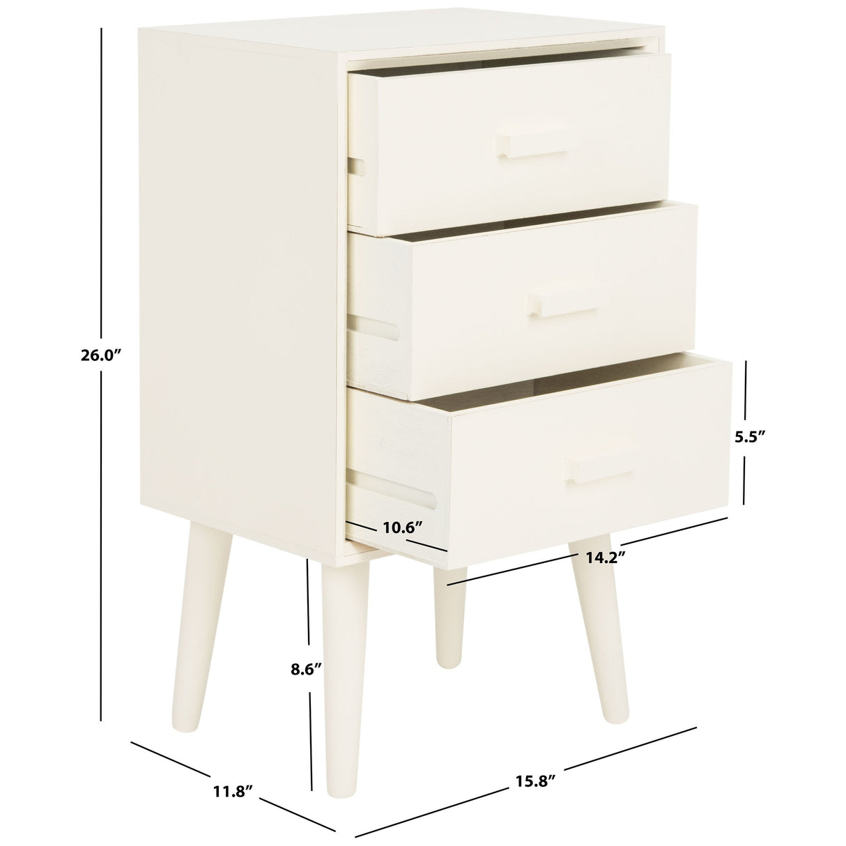 SAFAVIEH Tinie 3-Drawer Chest