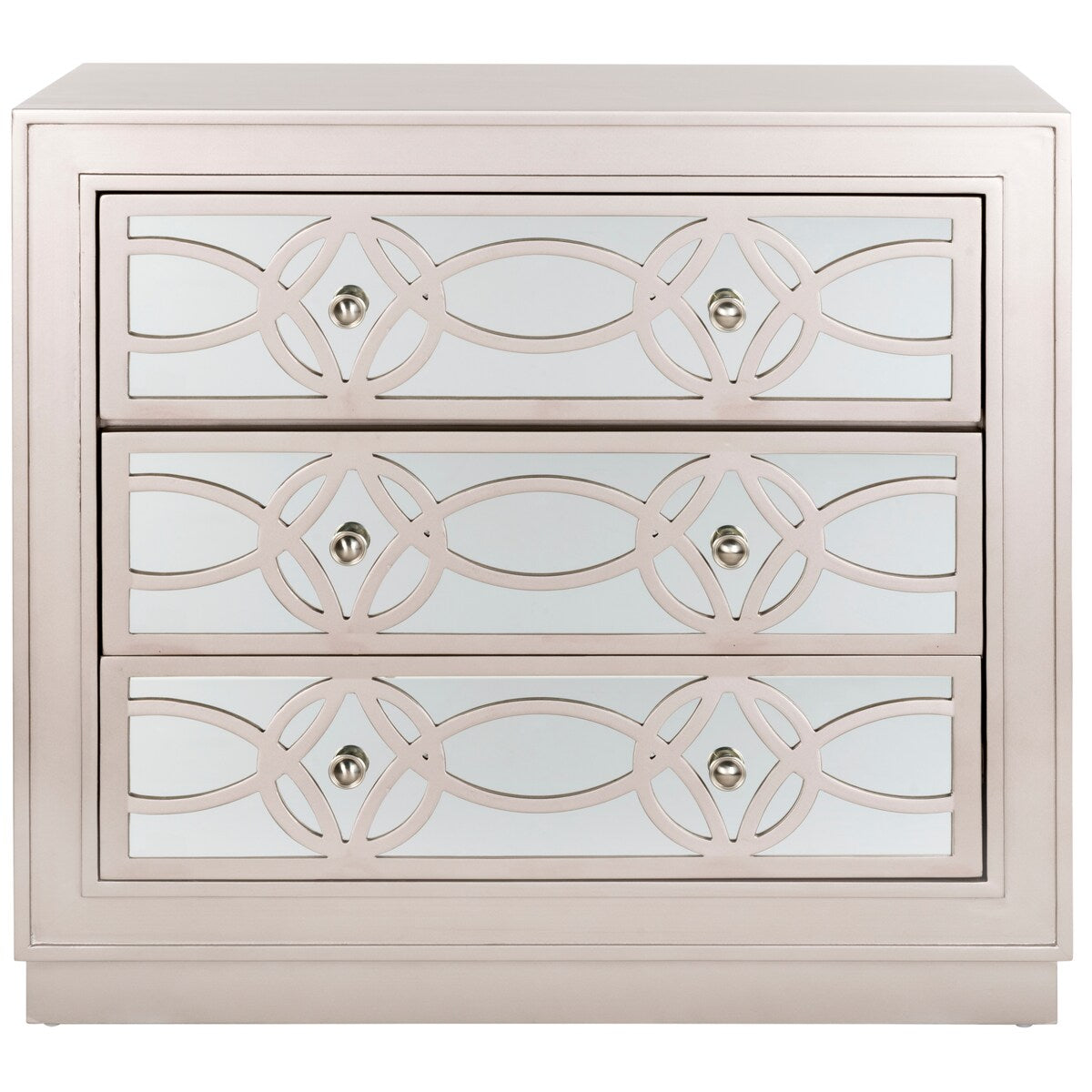 SAFAVIEH Tiny 3-Drawer Nickel Storage Chest - 32Wx16Dx29H