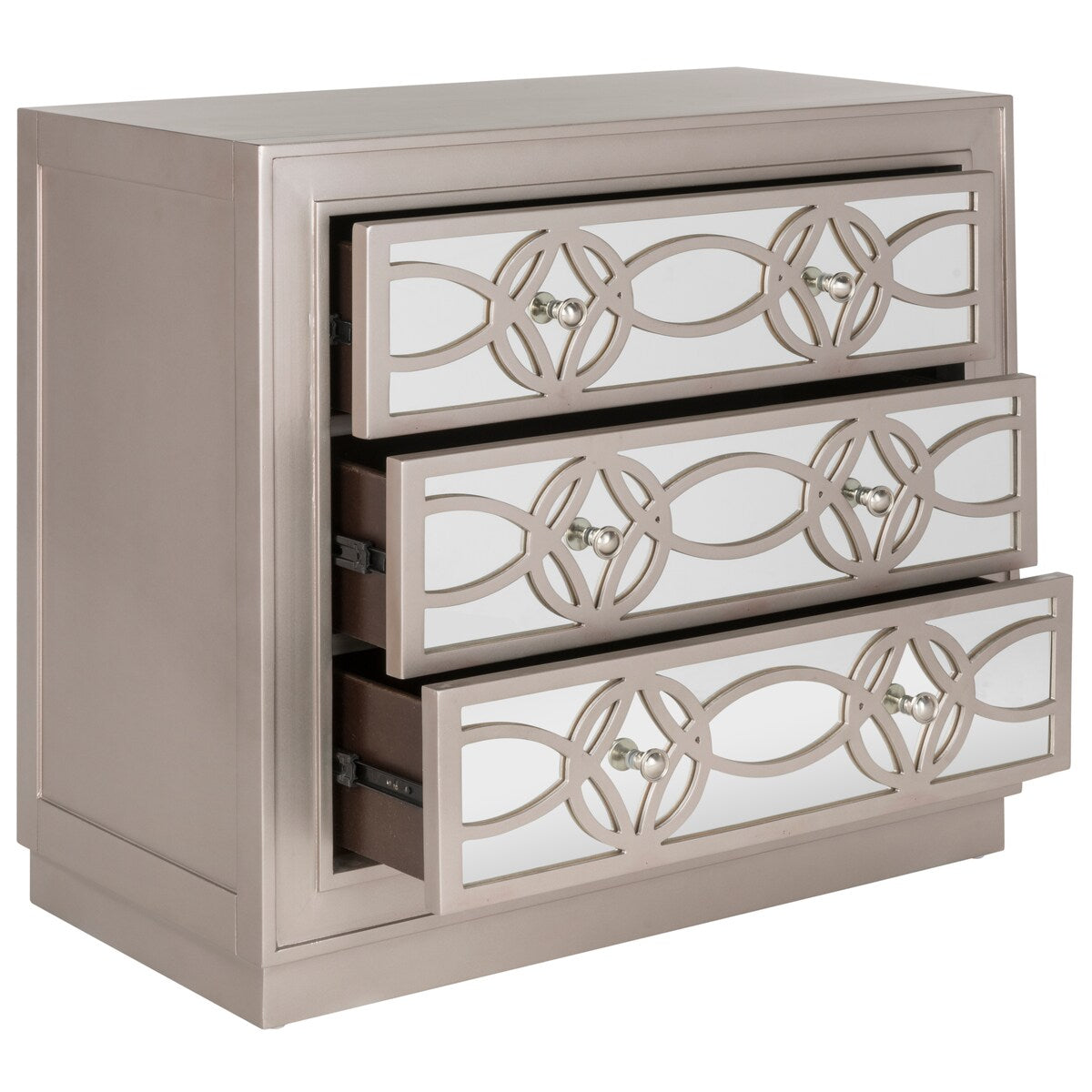 SAFAVIEH Tiny 3-Drawer Nickel Storage Chest - 32Wx16Dx29H