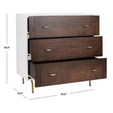 SAFAVIEH Titta 3-Drawer Storage Bedroom Dresser