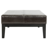 SAFAVIEH Tonja Brown Bicast Leather Rectangle Ottoman