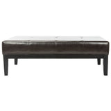 SAFAVIEH Tonja Brown Bicast Leather Rectangle Ottoman