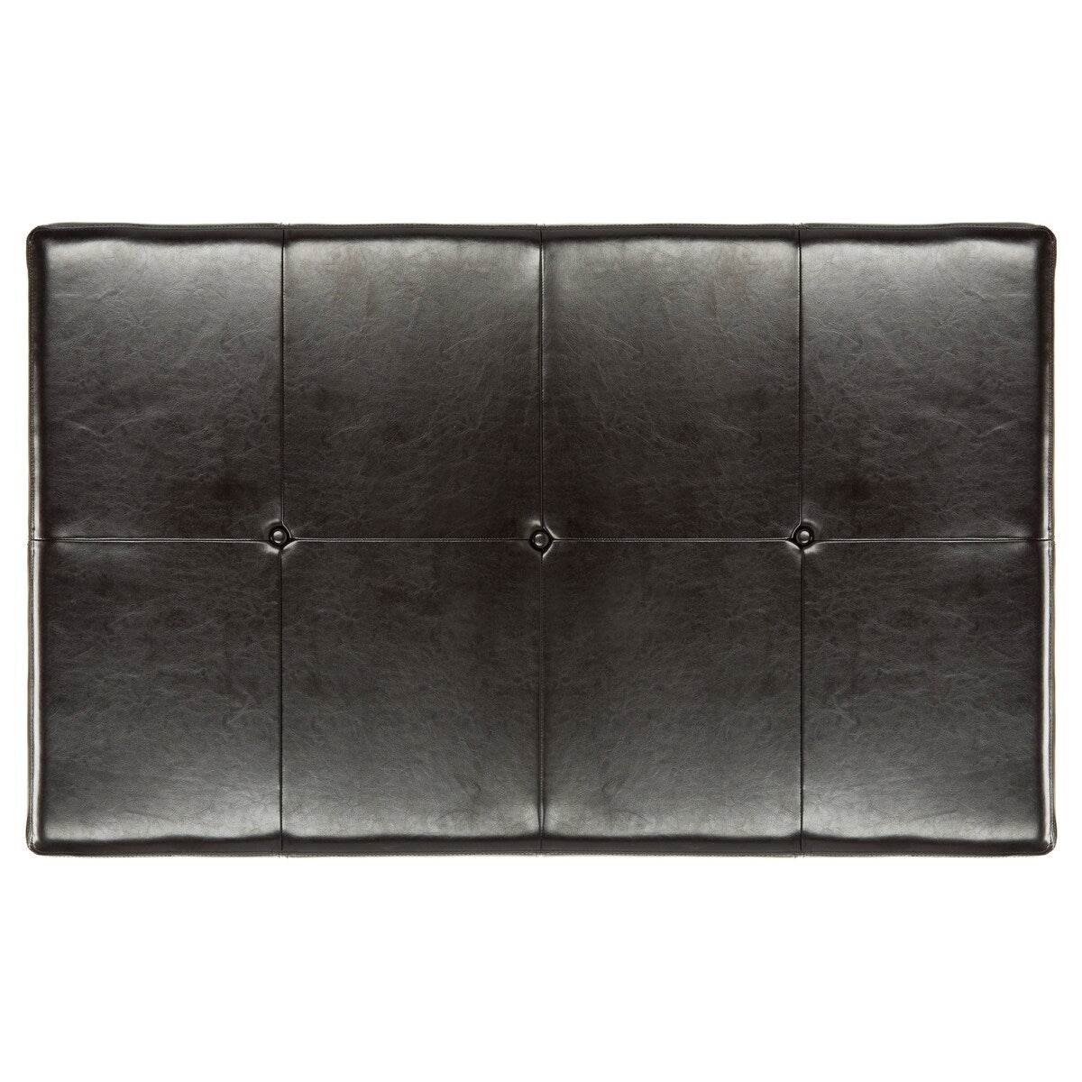 SAFAVIEH Tonja Brown Bicast Leather Rectangle Ottoman