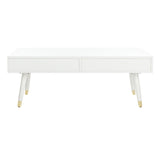 SAFAVIEH Tonya Mid-Century Gold Cap Coffee Table - 48" x 24" x 18" - 48Wx24Dx18H