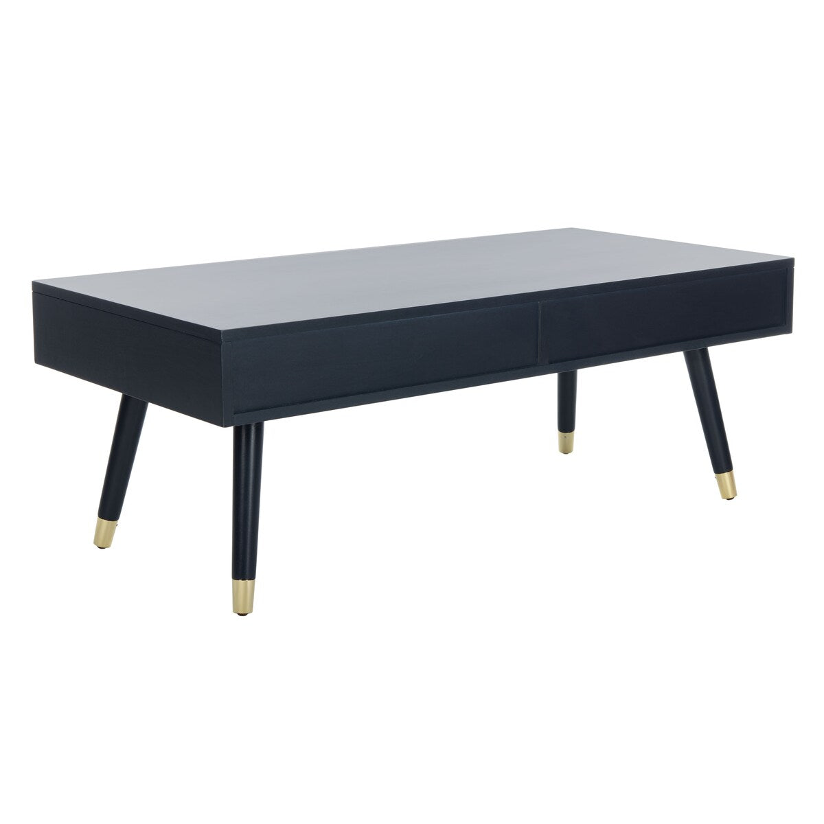 SAFAVIEH Tonya Mid-Century Gold Cap Coffee Table - 48" x 24" x 18" - 48Wx24Dx18H