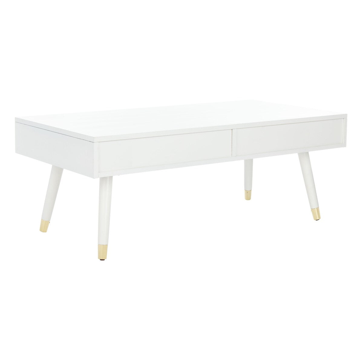 SAFAVIEH Tonya Mid-Century Gold Cap Coffee Table - 48" x 24" x 18" - 48Wx24Dx18H