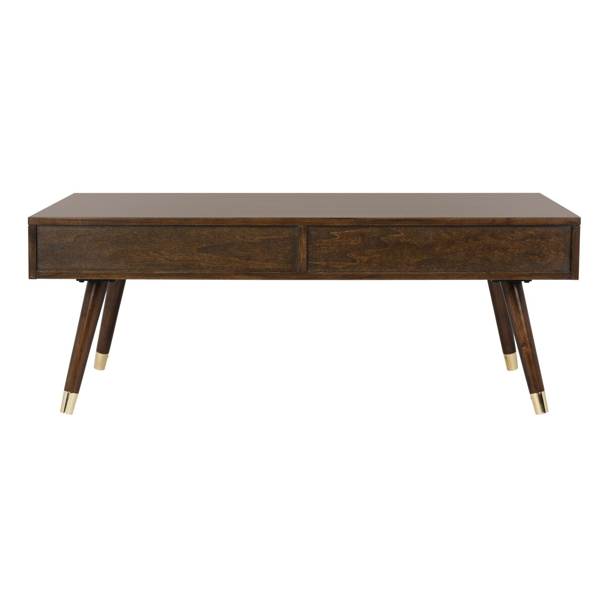 SAFAVIEH Tonya Mid-Century Gold Cap Coffee Table - 48" x 24" x 18" - 48Wx24Dx18H