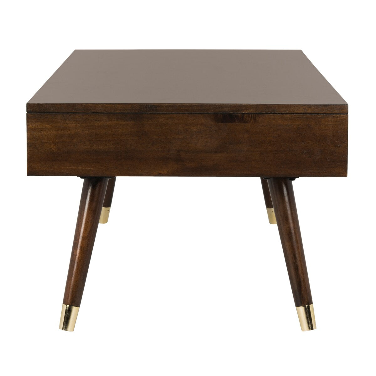 SAFAVIEH Tonya Mid-Century Gold Cap Coffee Table - 48" x 24" x 18" - 48Wx24Dx18H