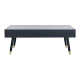 SAFAVIEH Tonya Mid-Century Gold Cap Coffee Table - 48" x 24" x 18" - 48Wx24Dx18H