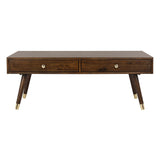 SAFAVIEH Tonya Mid-Century Gold Cap Coffee Table - 48" x 24" x 18" - 48Wx24Dx18H