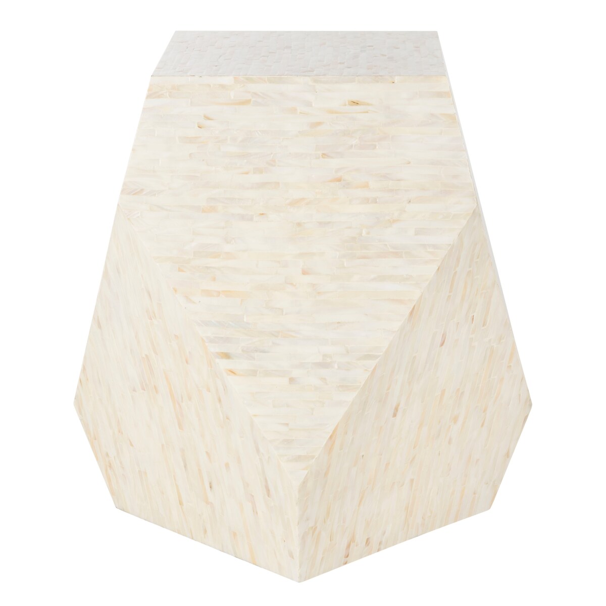 SAFAVIEH Traiana Multi/ Beige Mosaic Geometric Side Table - 19.7" x 19.7" x 20.9" - 20Wx20Dx21H