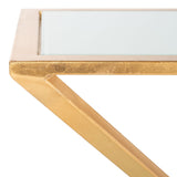 SAFAVIEH Treasures Charmaine Gold/ White Top Accent Table - 19.7" x 13.7" x 21.5" - 20Wx14Dx22H