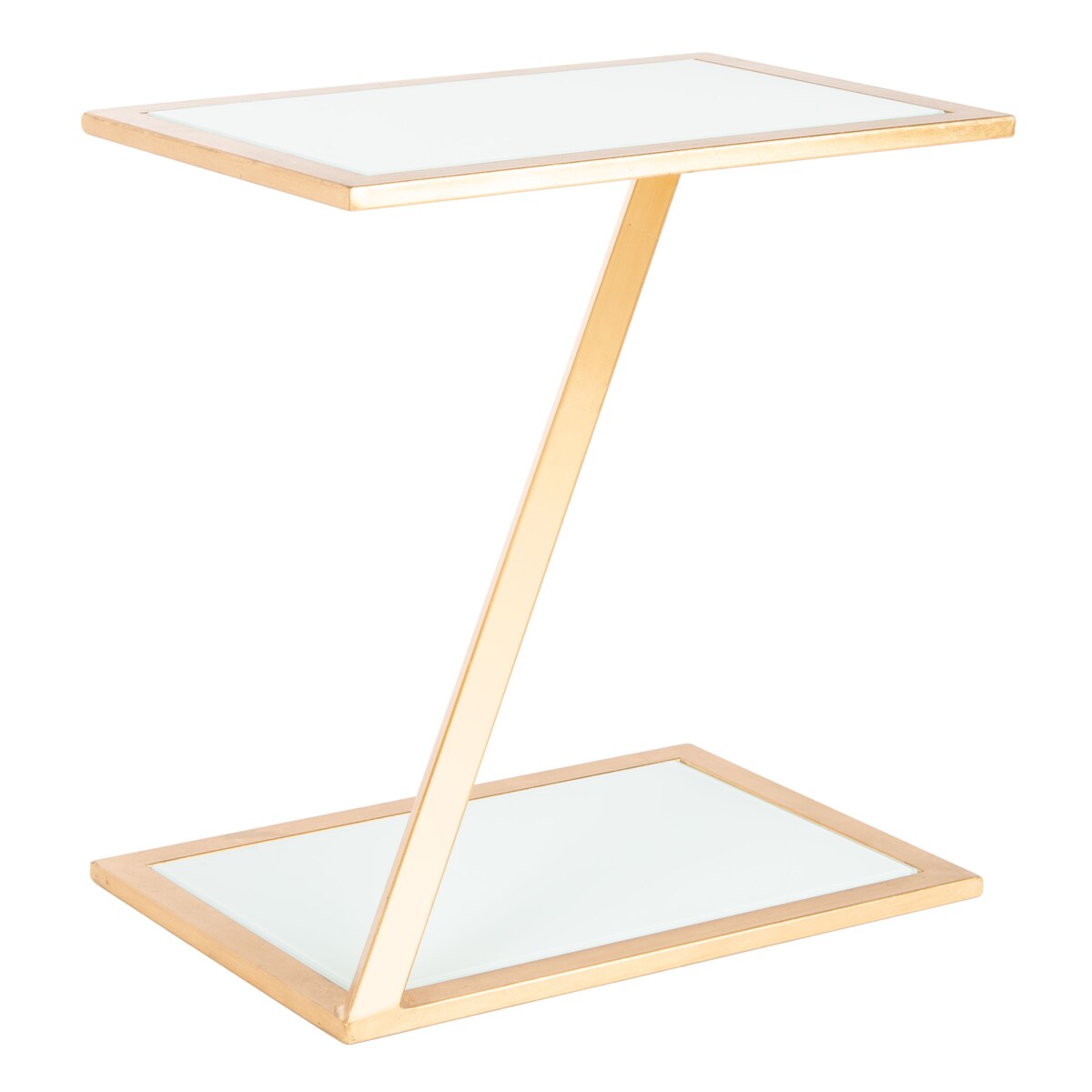 SAFAVIEH Treasures Charmaine Gold/ White Top Accent Table - 19.7" x 13.7" x 21.5" - 20Wx14Dx22H