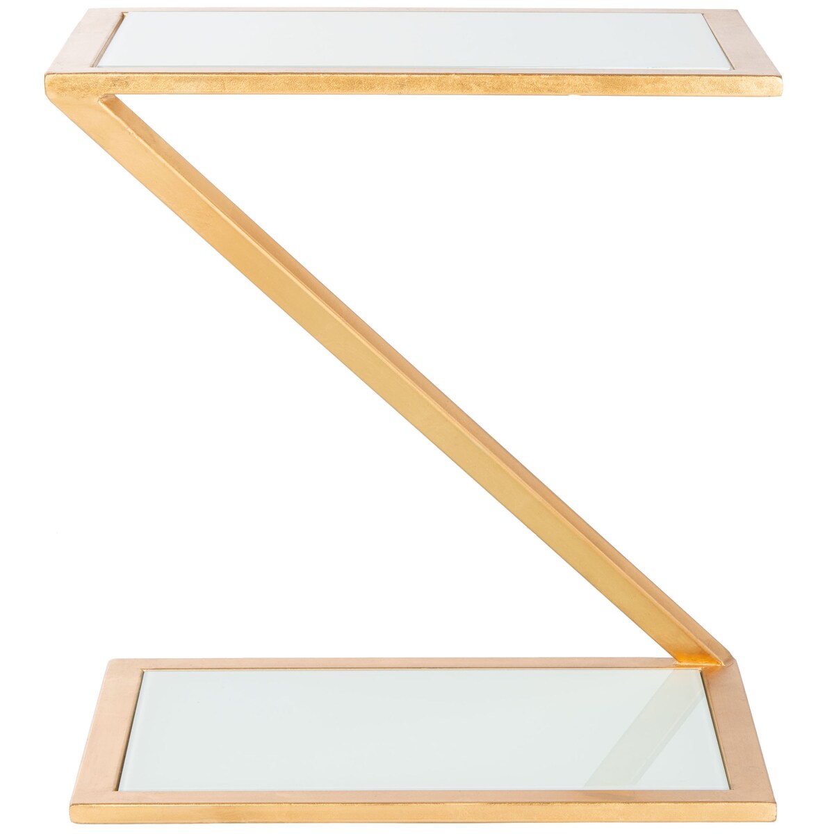 SAFAVIEH Treasures Charmaine Gold/ White Top Accent Table - 19.7" x 13.7" x 21.5" - 20Wx14Dx22H