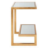 SAFAVIEH Treasures Cherie Gold/ Mirror Top Accent Table - 19.7" x 13.7" x 21.5" - 20Wx14Dx22H