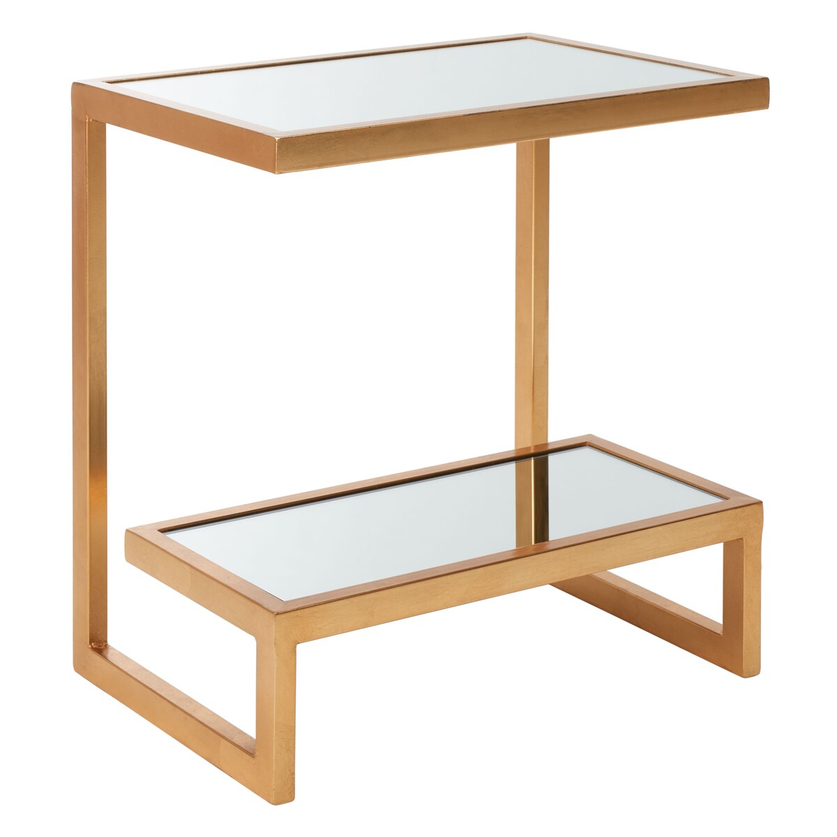 SAFAVIEH Treasures Cherie Gold/ Mirror Top Accent Table - 19.7" x 13.7" x 21.5" - 20Wx14Dx22H