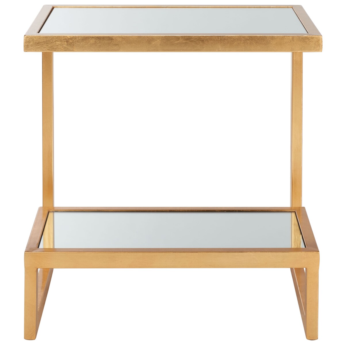 SAFAVIEH Treasures Cherie Gold/ Mirror Top Accent Table - 19.7" x 13.7" x 21.5" - 20Wx14Dx22H