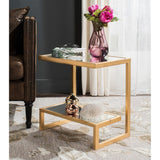 SAFAVIEH Treasures Cherie Gold/ Mirror Top Accent Table - 19.7" x 13.7" x 21.5" - 20Wx14Dx22H