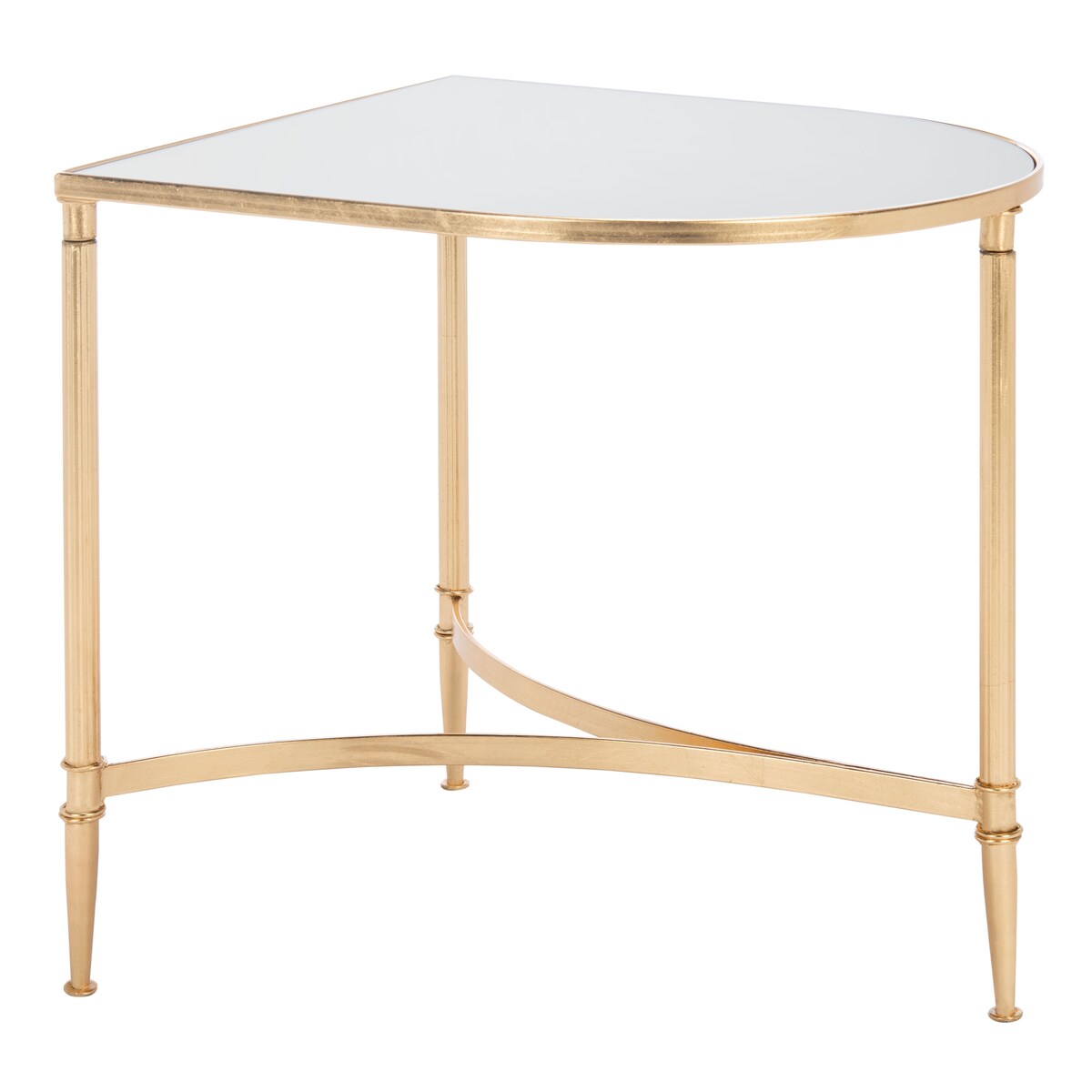 SAFAVIEH Treasures Earlean Gold/ Mirror Top Accent Table - 19.9" x 17.9" x 20" - 20Wx18Dx20H