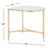 SAFAVIEH Treasures Earlean Gold/ Mirror Top Accent Table - 19.9" x 17.9" x 20" - 20Wx18Dx20H