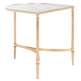 SAFAVIEH Treasures Earlean Gold/ Mirror Top Accent Table - 19.9" x 17.9" x 20" - 20Wx18Dx20H