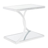 SAFAVIEH Treasures Hortensia Silver/ Mirror Top Accent Table - 20" x 12.1" x 18" - 20Wx12Dx18H