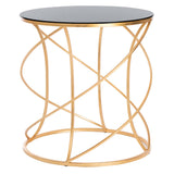 SAFAVIEH Treasures Jeanine Gold/ White Top Accent Table - 20" x 20" x 21.2" - 20Wx20Dx21H