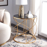 SAFAVIEH Treasures Jeanine Gold/ White Top Accent Table - 20" x 20" x 21.2" - 20Wx20Dx21H