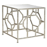 SAFAVIEH Treasures Jeljazka Silver/ Mirror Top Accent Table - 19" x 19" x 19" - 19Wx19Dx19H