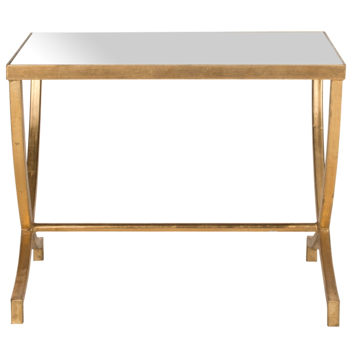 SAFAVIEH Treasures Joline Gold/ Mirror Top Accent Table - 22" x 18" x 17.5" - 22Wx18Dx18H