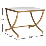 SAFAVIEH Treasures Joline Gold/ Mirror Top Accent Table - 22" x 18" x 17.5" - 22Wx18Dx18H