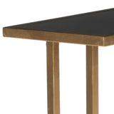 SAFAVIEH Treasures Joye Gold/ Black Top Accent Table - 15.7" x 10" x 21" - 16Wx10Dx21H