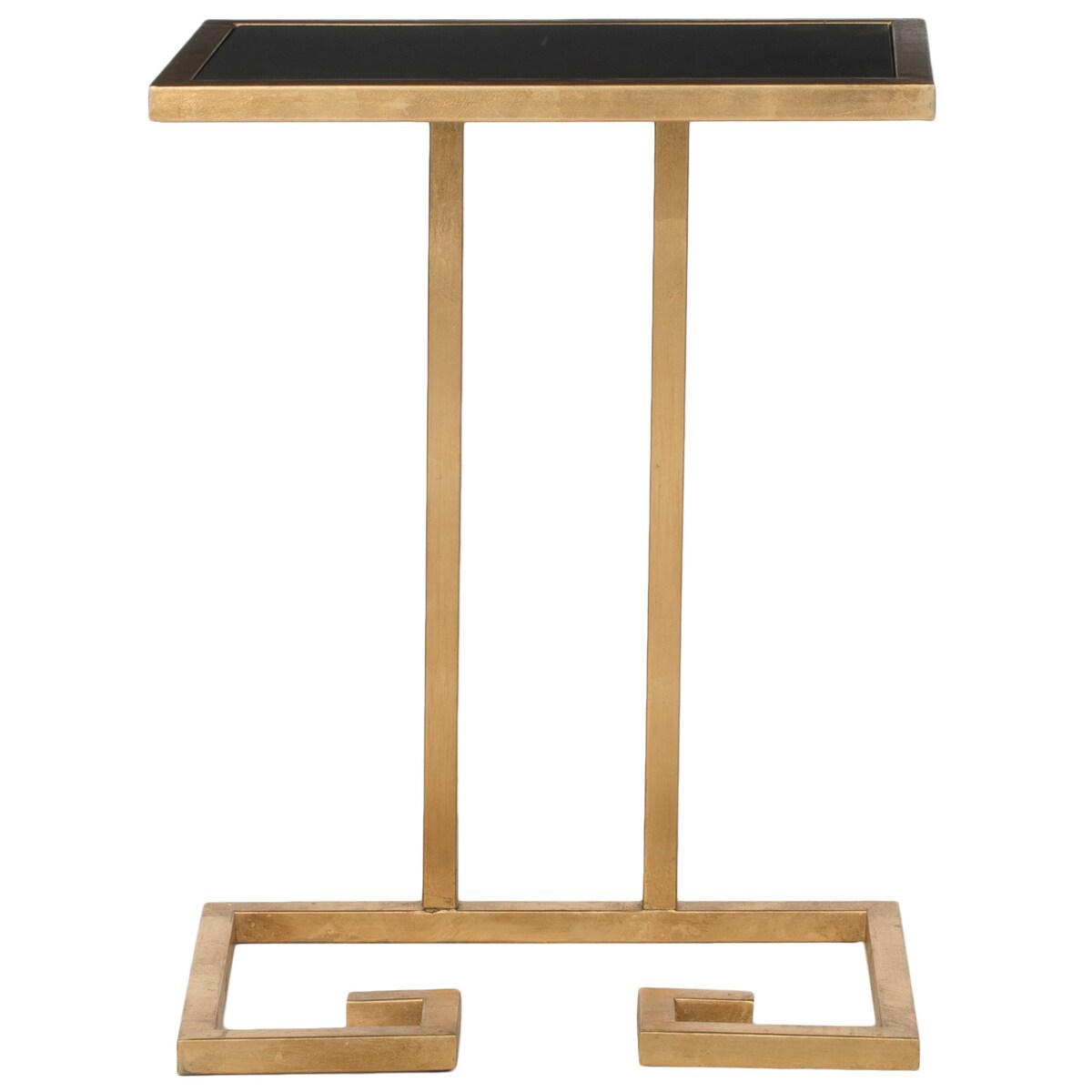 SAFAVIEH Treasures Joye Gold/ Black Top Accent Table - 15.7" x 10" x 21" - 16Wx10Dx21H