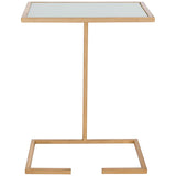 SAFAVIEH Treasures Kazuko Gold/ White Top Accent Table - 16" x 10.1" x 21" - 16Wx10Dx21H