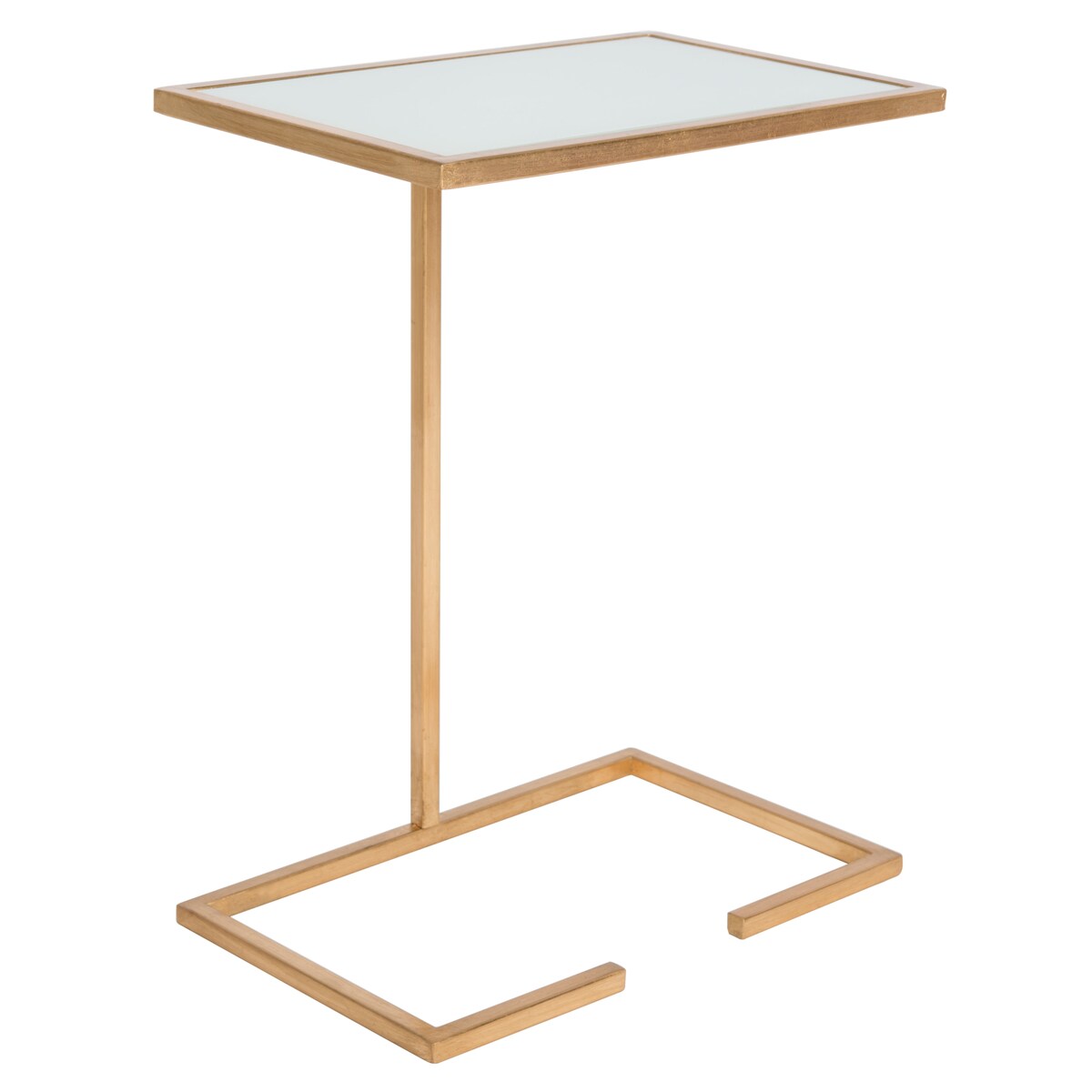 SAFAVIEH Treasures Kazuko Gold/ White Top Accent Table - 16" x 10.1" x 21" - 16Wx10Dx21H