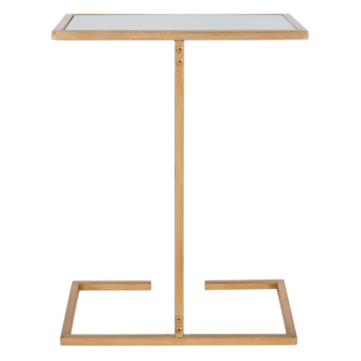 SAFAVIEH Treasures Kazuko Gold/ White Top Accent Table - 16" x 10.1" x 21" - 16Wx10Dx21H