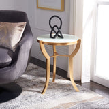 SAFAVIEH Treasures Lidia Gold/ White Top Accent Table - 16.5" x 16.5" x 20.5" - 17Wx17Dx21H