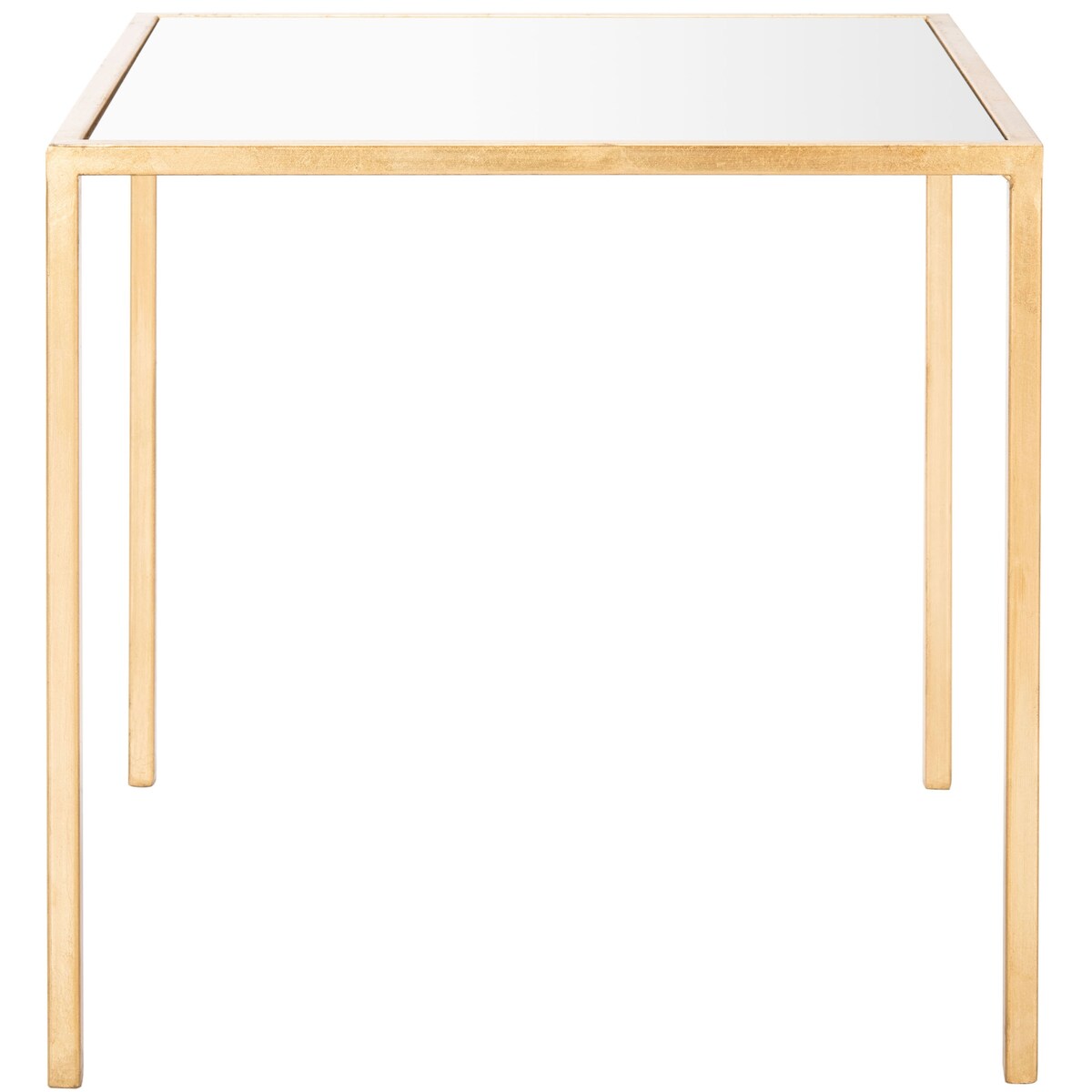 SAFAVIEH Treasures Raquel Gold/ Mirror Top Accent Table - 18.1" x 18.1" x 18.1" - 18Wx18Dx18H