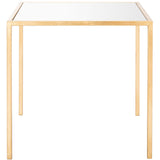 SAFAVIEH Treasures Raquel Gold/ Mirror Top Accent Table - 18.1" x 18.1" x 18.1" - 18Wx18Dx18H