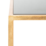 SAFAVIEH Treasures Raquel Gold/ Mirror Top Accent Table - 18.1" x 18.1" x 18.1" - 18Wx18Dx18H